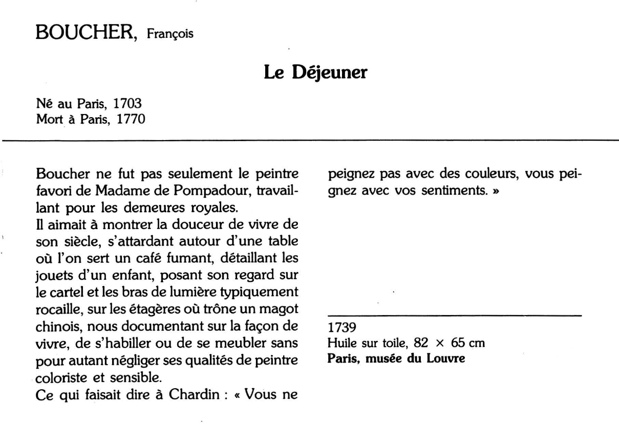 Prévisualisation du document BOUCHER, François : Le Déjeuner