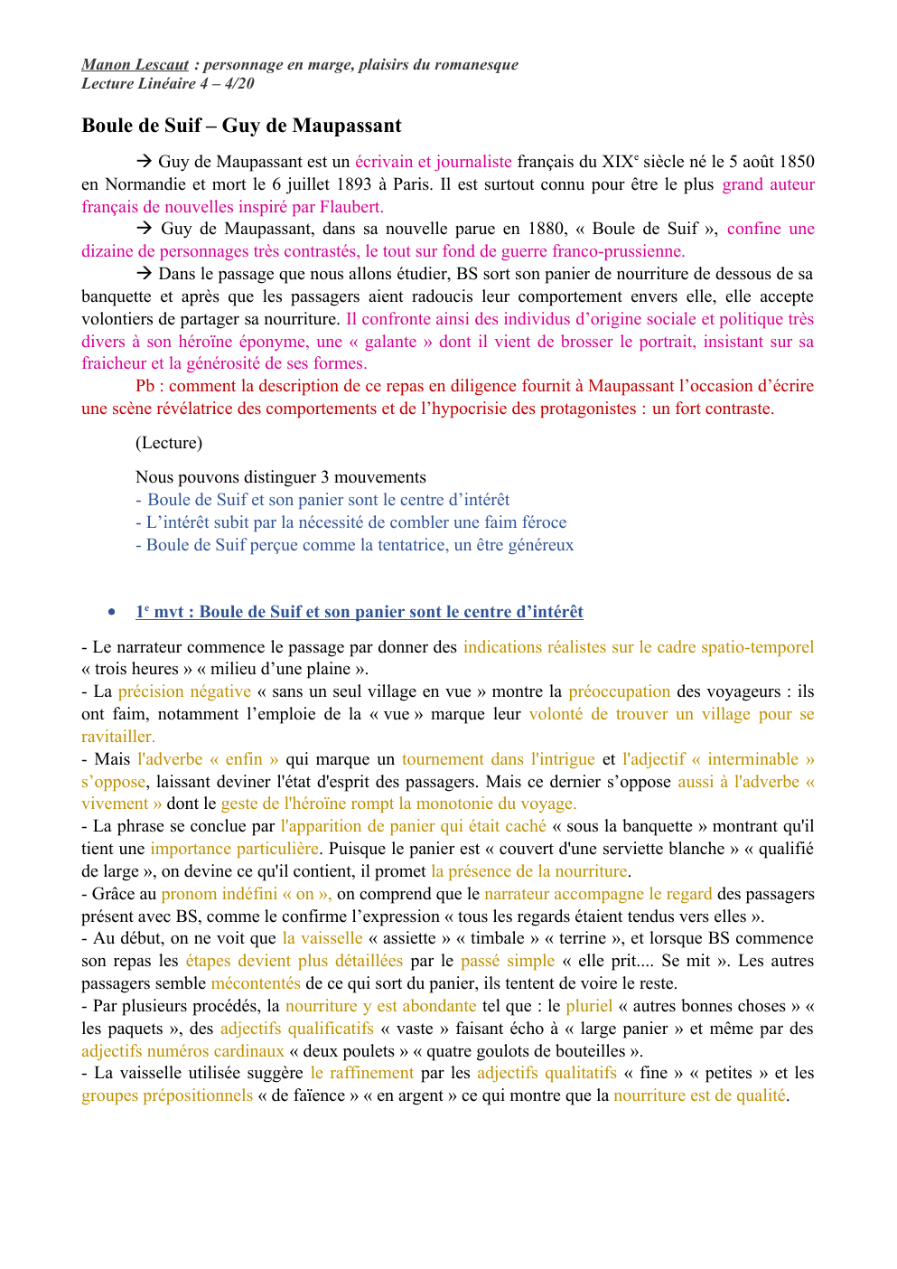 Prévisualisation du document BOULE DE SUIF, analyse linéaire