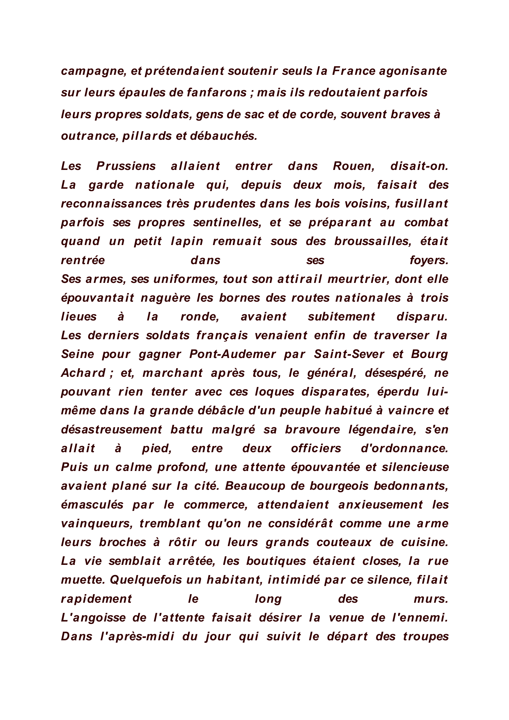 Prévisualisation du document Boule de Suif, texte intégral-Maupassant