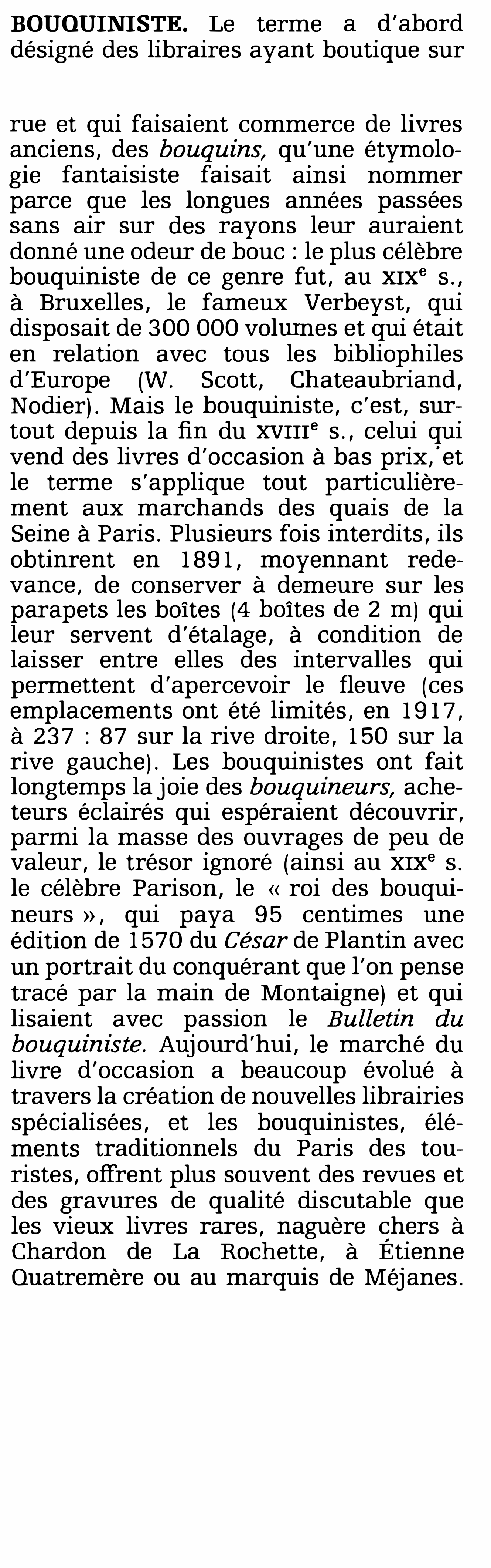 Prévisualisation du document BOUQUINISTE