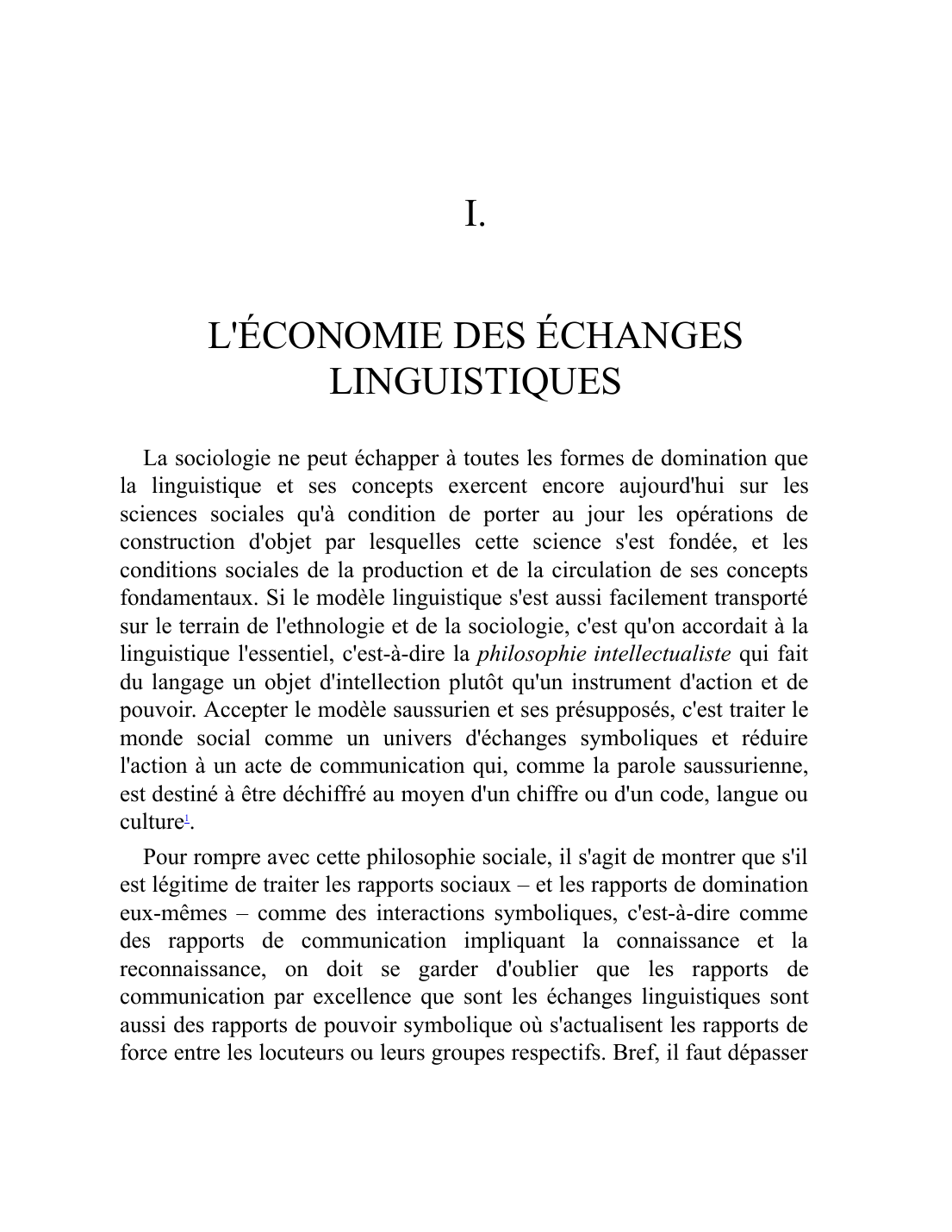 Prévisualisation du document Bourdieu, Pierre - Ce que parler veut dire