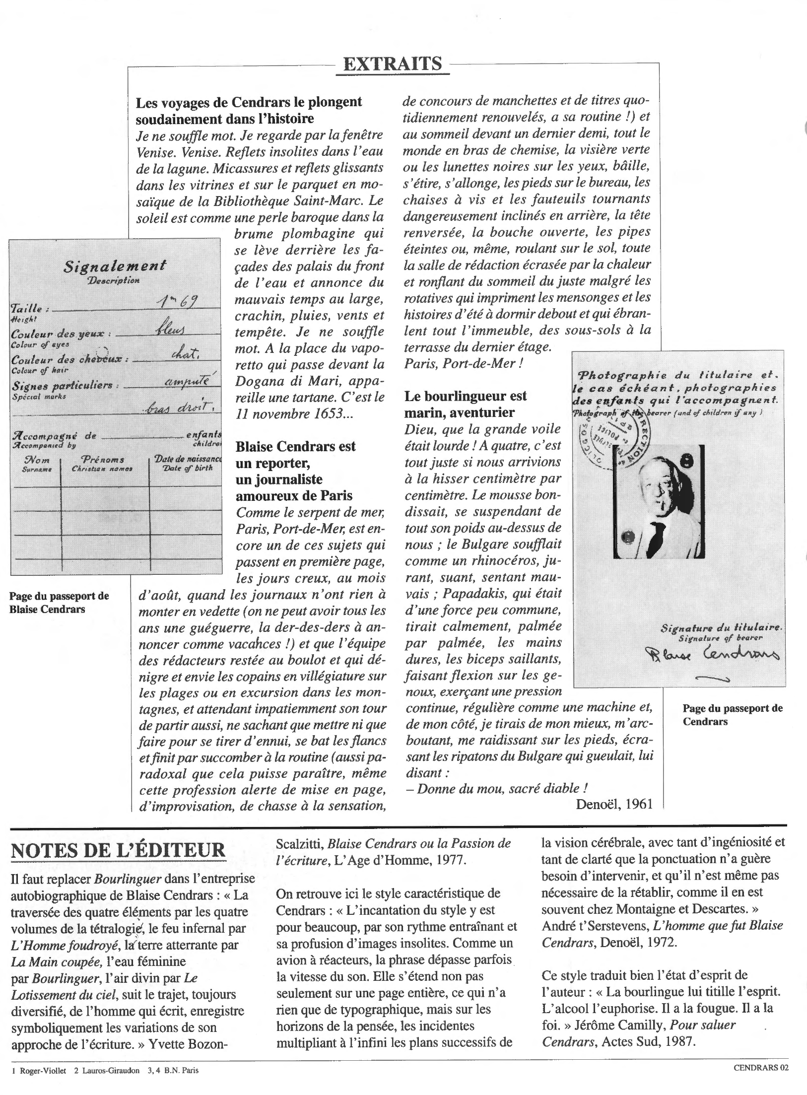 Prévisualisation du document Bourlinguer de Cendrars