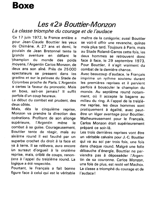 Prévisualisation du document Boxe:Les «2» Bouttier-Monzon (sport).