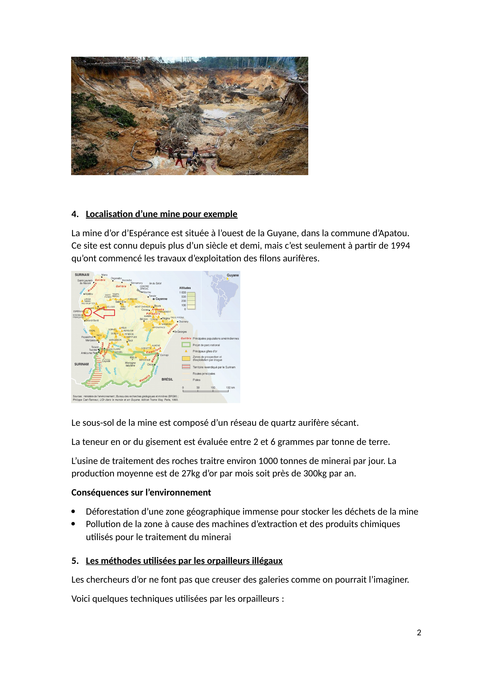 Prévisualisation du document Introduction 

 
La forêt guyanaise est déforestée chaque jour par des chercheurs d’or illégaux pour dévier des cours d’eau et pour construire des nouvelles mines.