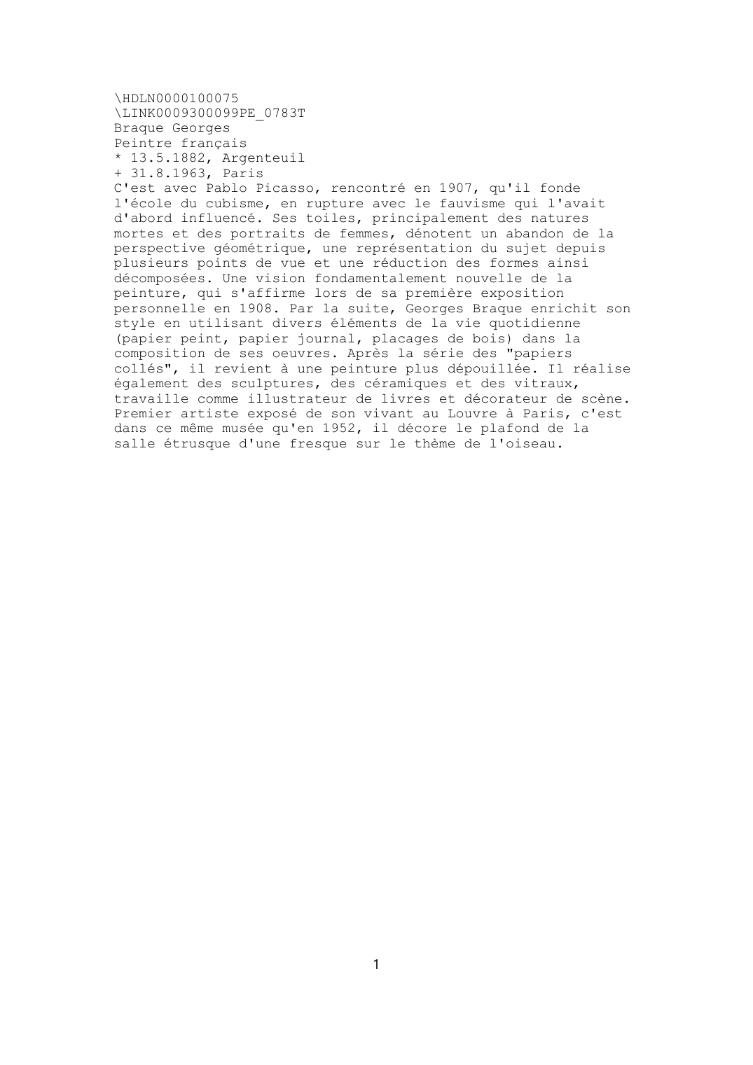 Prévisualisation du document Braque Georges