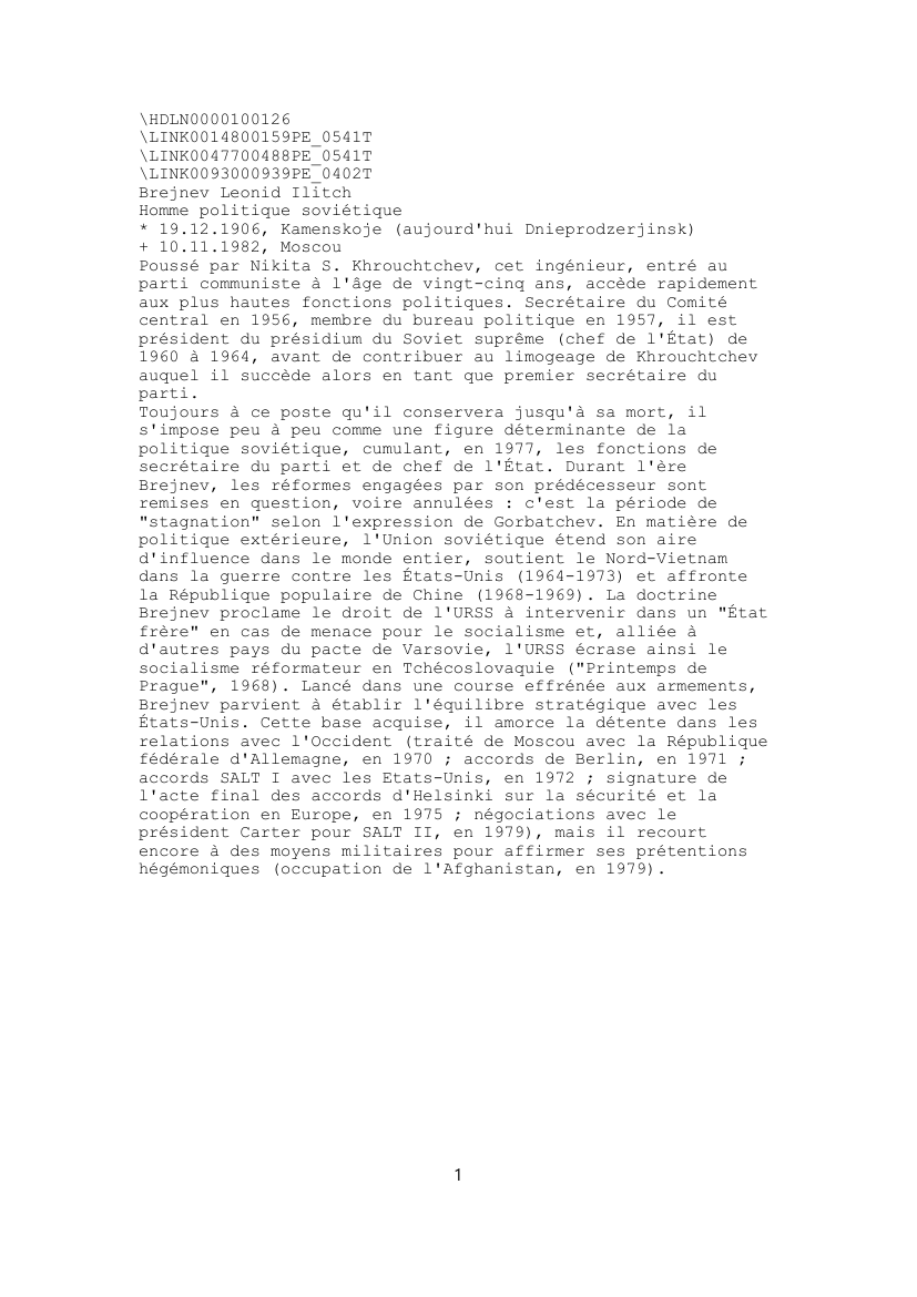 Prévisualisation du document Brejnev Leonid Ilitch