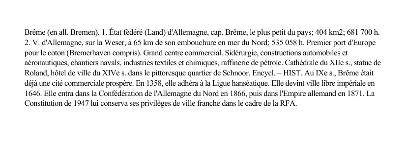 Prévisualisation du document Brême (en all.