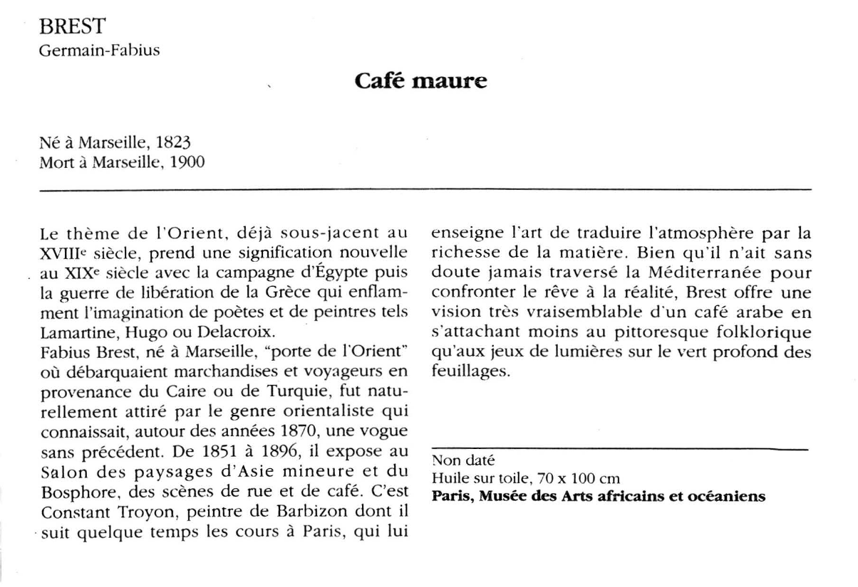 Prévisualisation du document BREST Germain-Fabius : Café maure