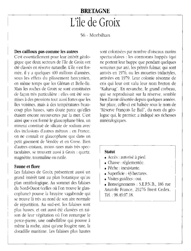 Prévisualisation du document BRETAGNE L'île de Groix.