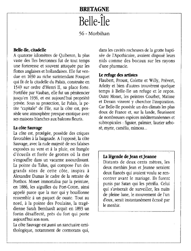 Prévisualisation du document BRETAGNE56 - MorbihanBelle-Lie, citadelle.