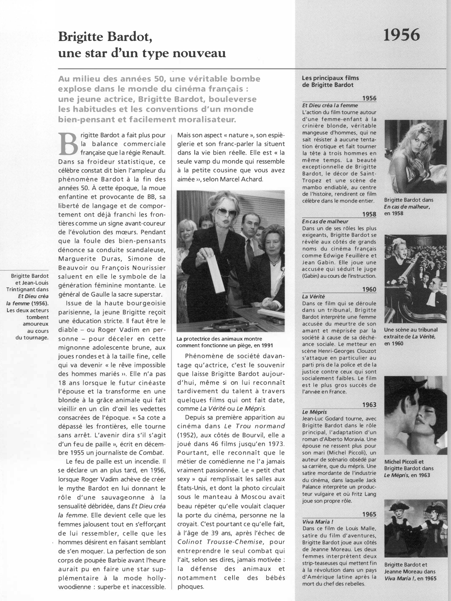 Prévisualisation du document Brigitte Bardot, une star d'un type nouveau