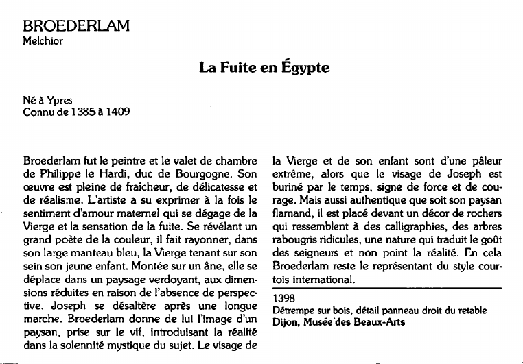 Prévisualisation du document BROEDERLAMMelchior:La Fuite en Égypte (analyse du tableau).