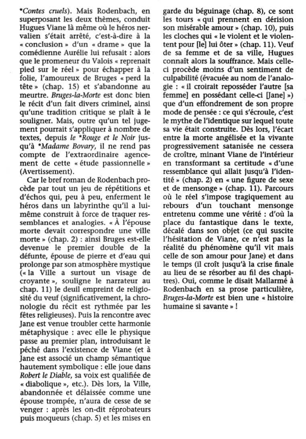 Prévisualisation du document BRUGES-LA-MORTE. Roman de Georges Rodenbach (fiche de lecture et critique)