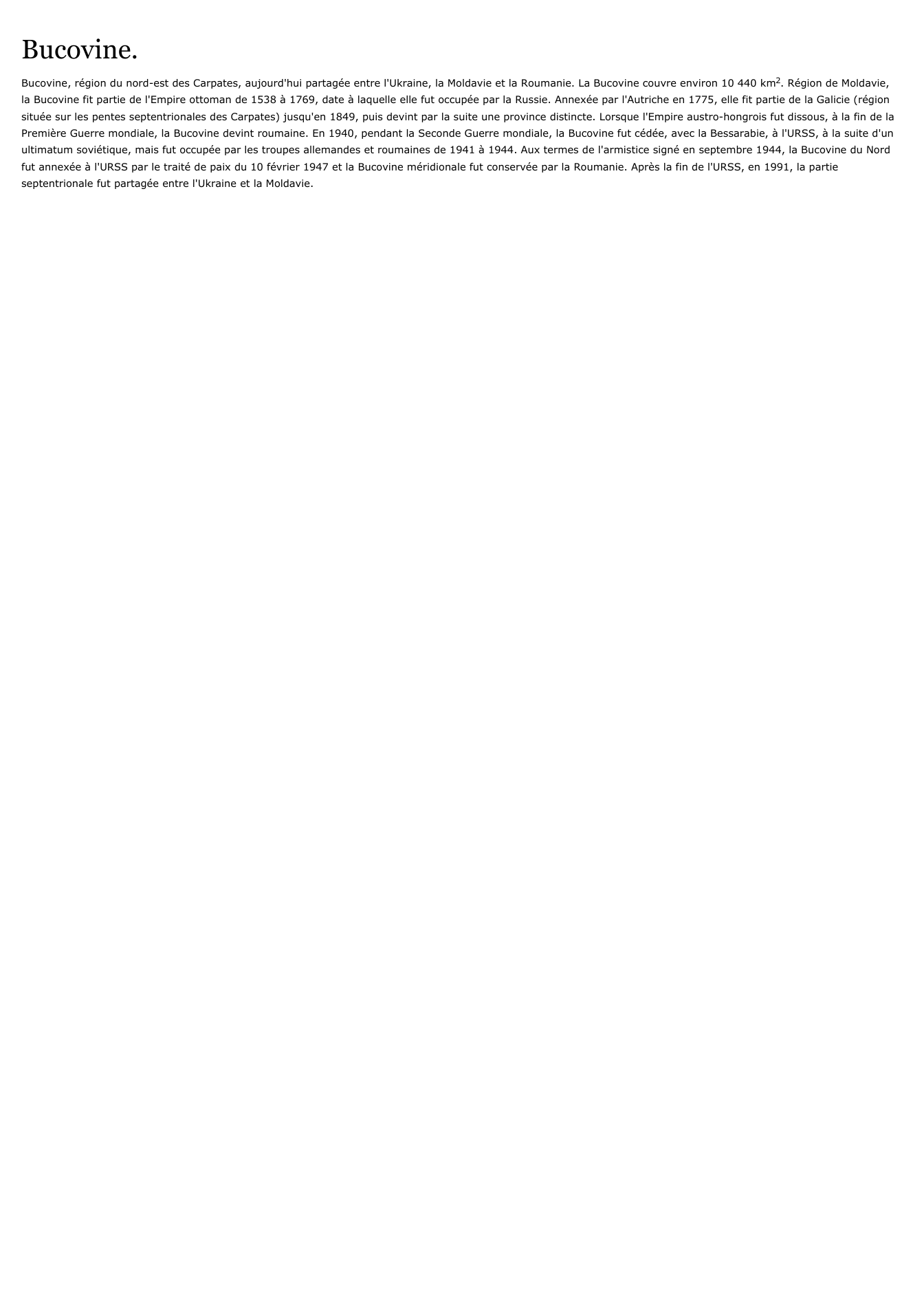 Prévisualisation du document Bucovine.