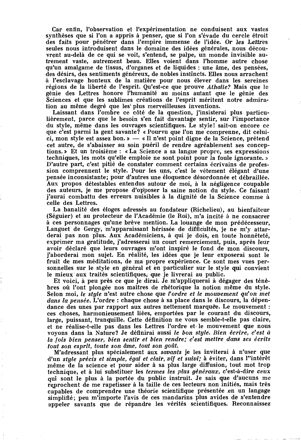 Prévisualisation du document Buffon écrit à un ami qui lui conseillait de faire l'éloge des Sciences dans son discours de réception à l'Académie française.