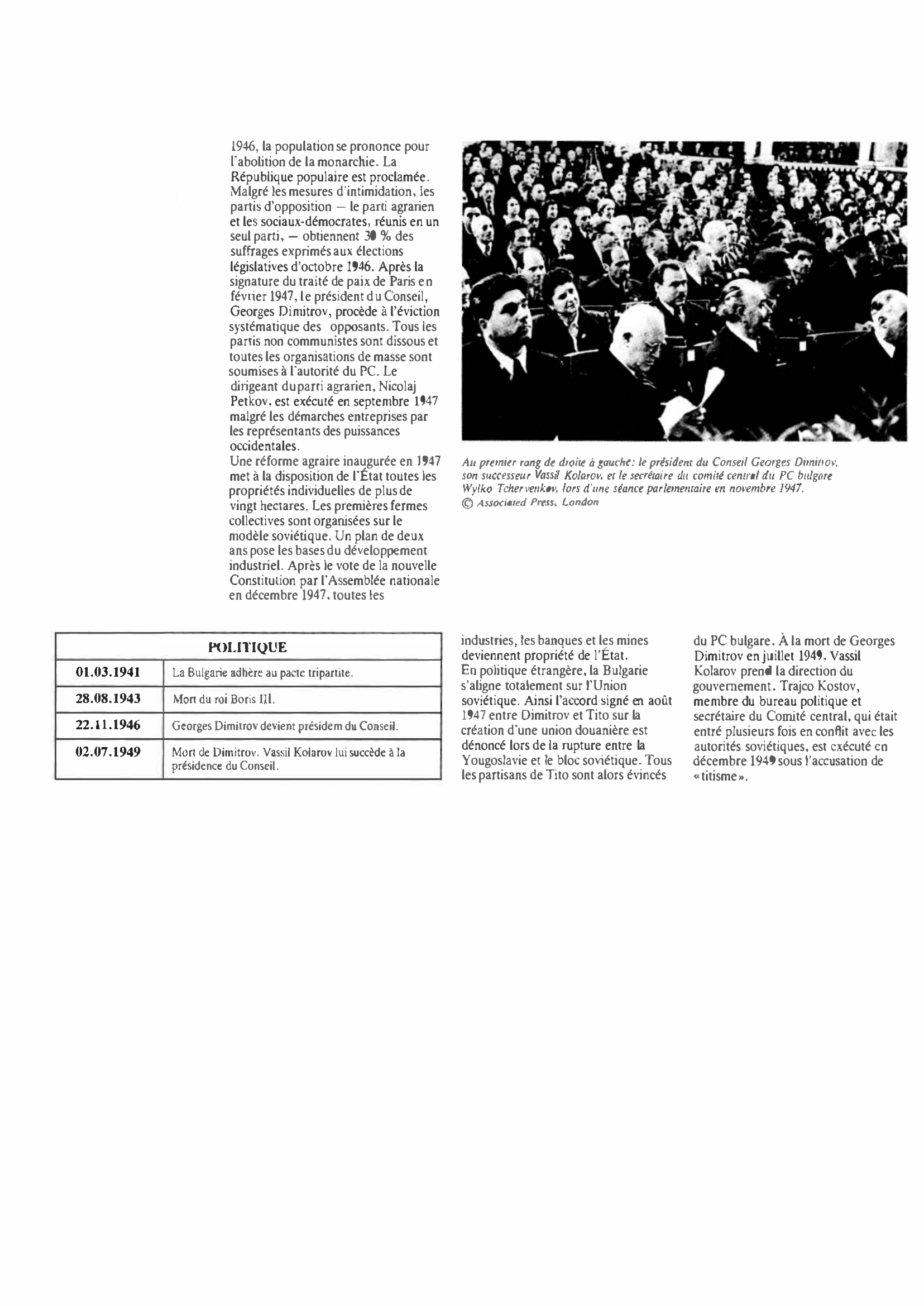 Prévisualisation du document Bulgarie de 1940 à 1949 : Histoire