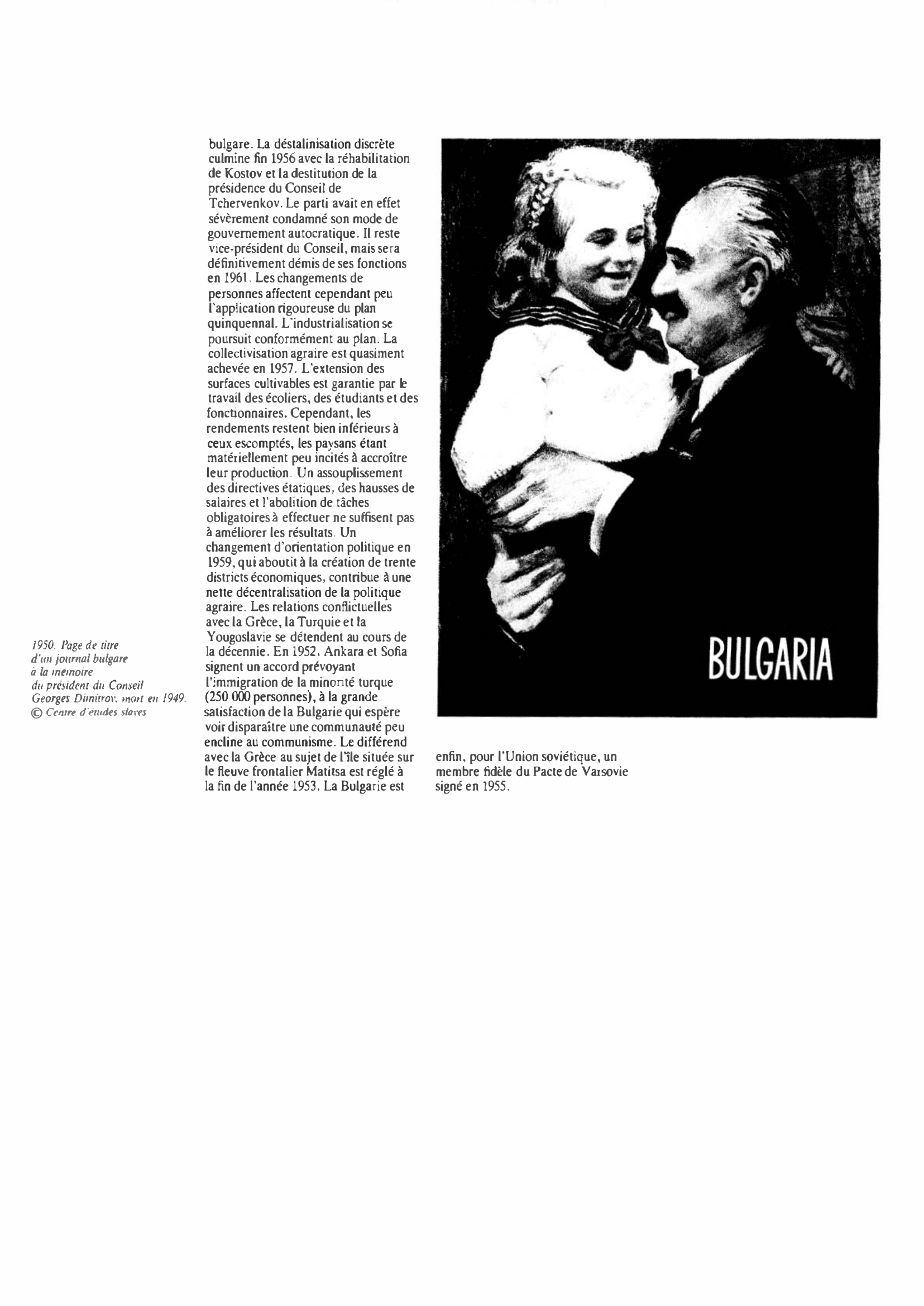 Prévisualisation du document Bulgarie de 1950 à 1959 : Histoire