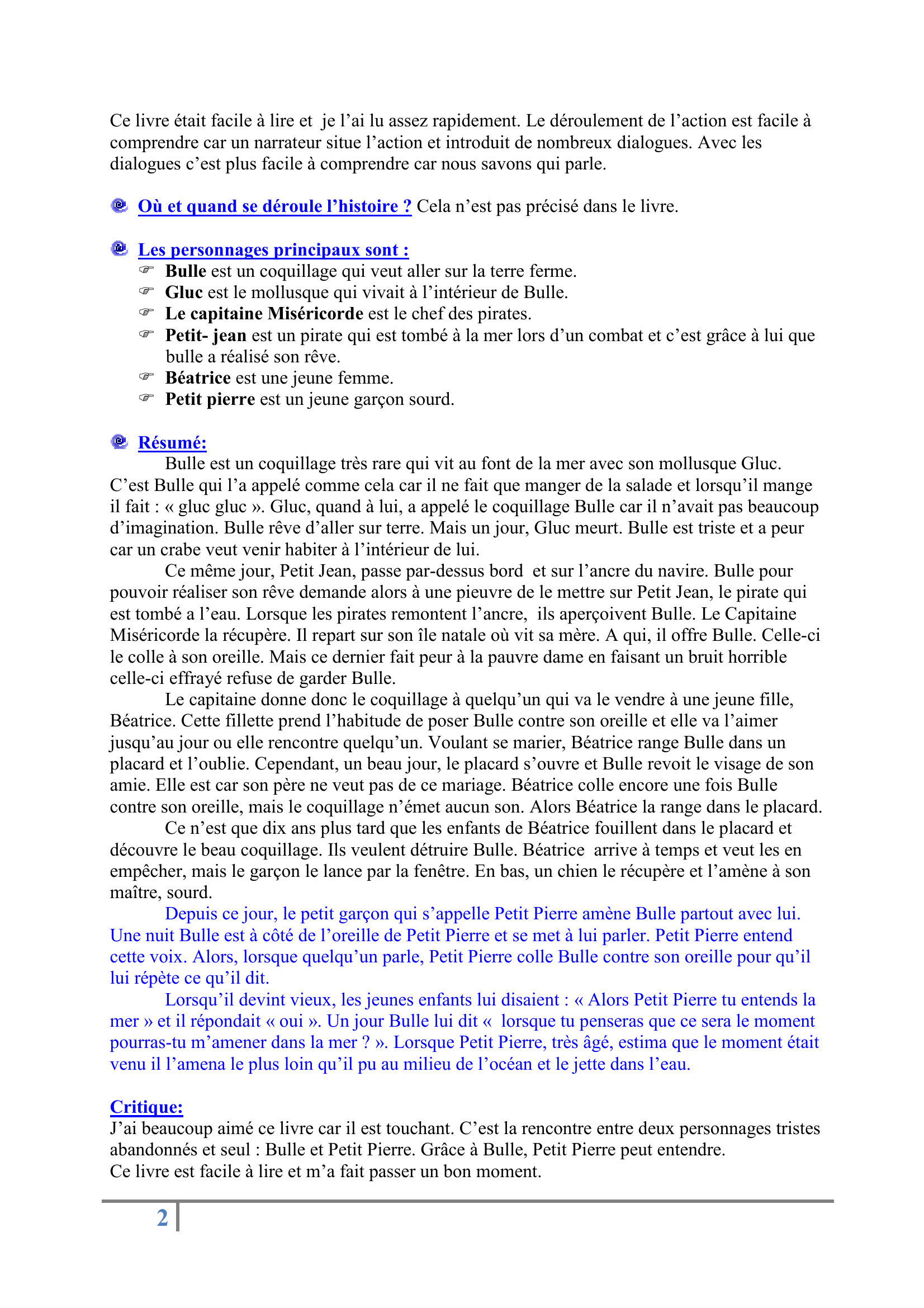 Prévisualisation du document Bulle ou la voix de l'océan de René Fallet