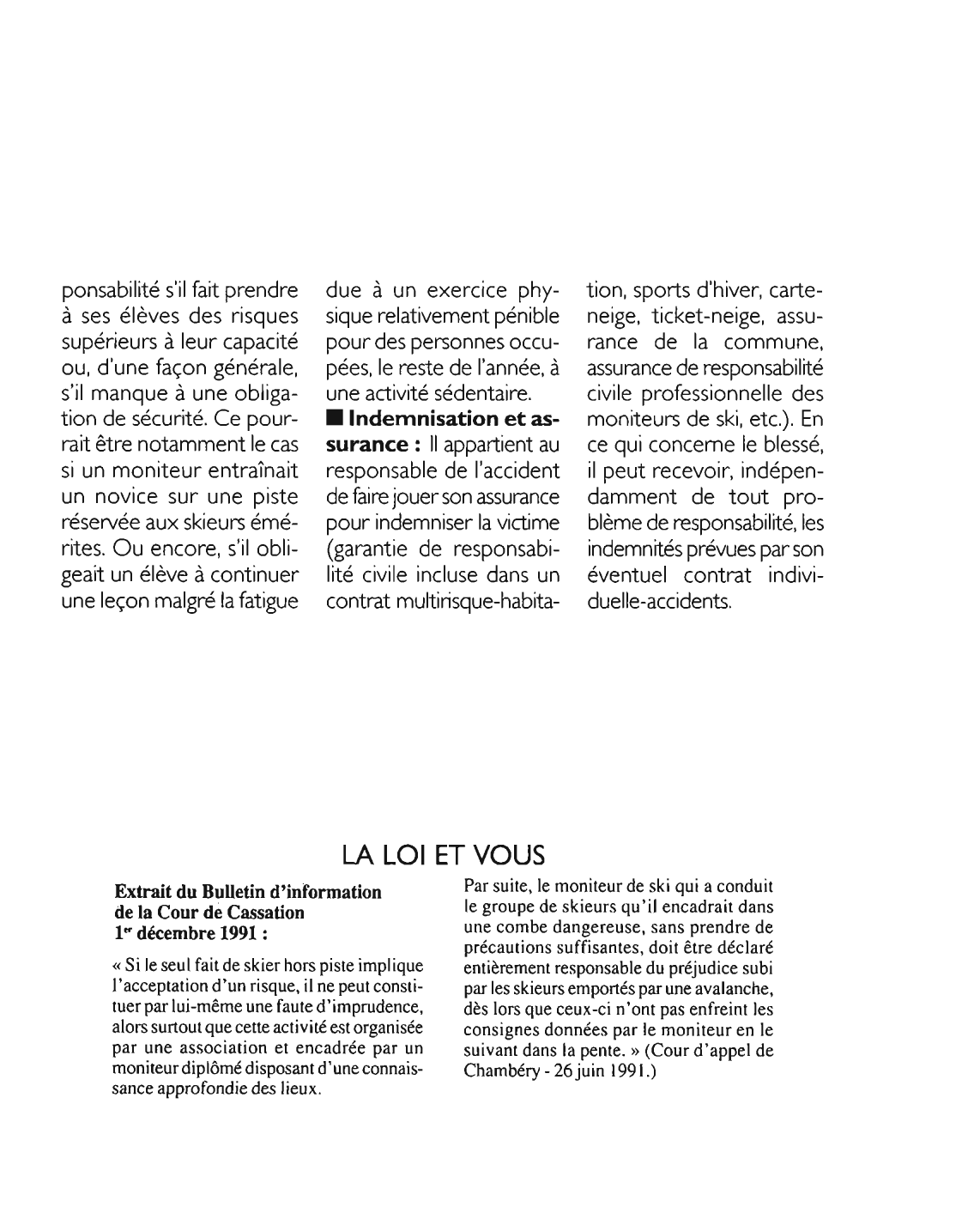 Prévisualisation du document Bulletin d'information de la Cour de Cassation 1er décembre 1991 : commentaire