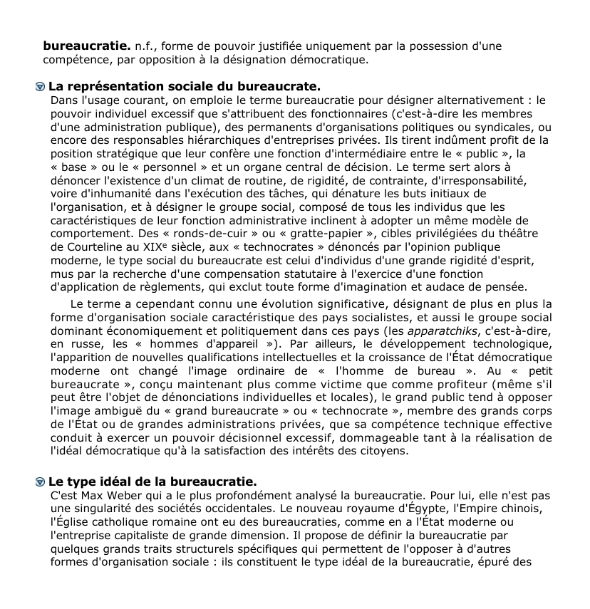 Prévisualisation du document bureaucratie.