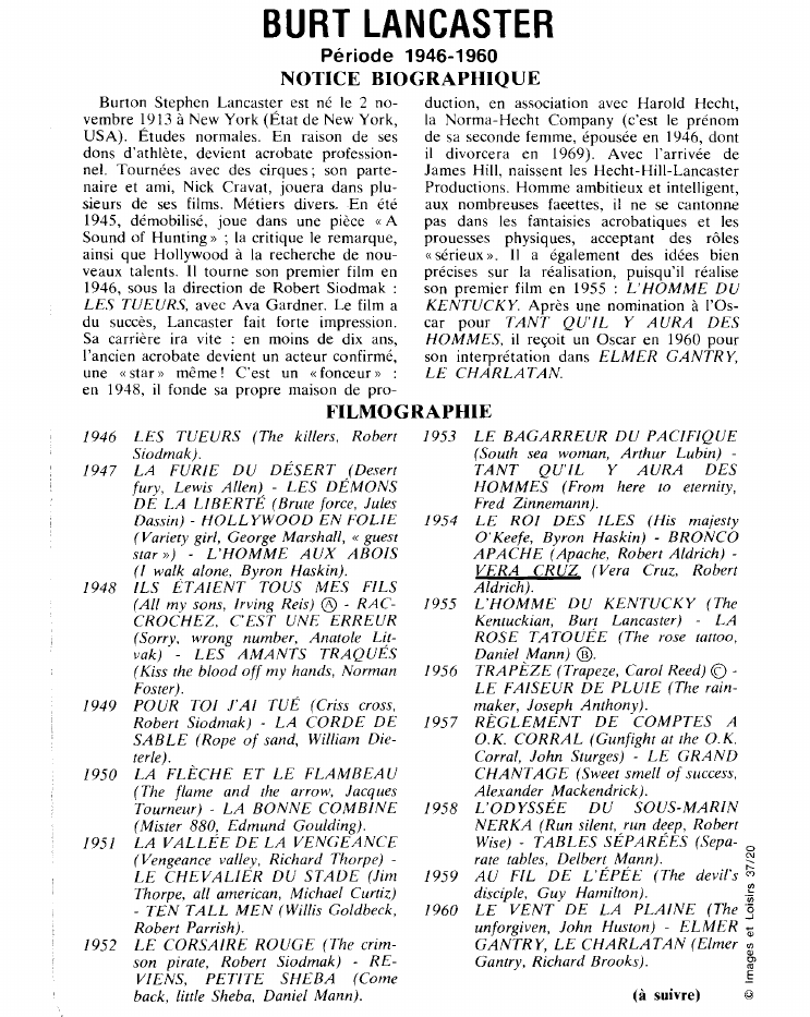 Prévisualisation du document BURT LANCASTER