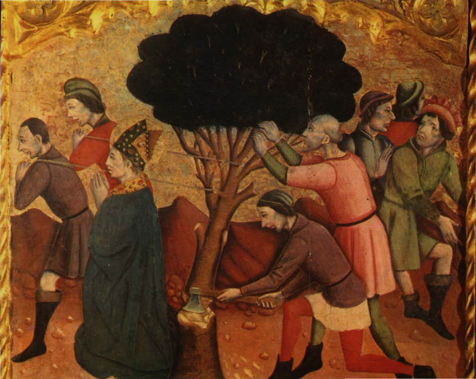 Prévisualisation du document CABRERA
Jaime: Saint Nicolas
fait abattre un arbre
consacré à
Artémis d'Epbèse (analyse du tableau).
