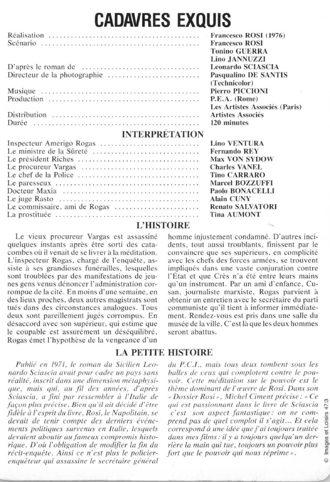 Prévisualisation du document CADAVRES EXQUIS