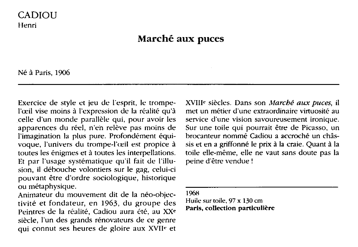 Prévisualisation du document CADIOU Henri : Marché aux puces