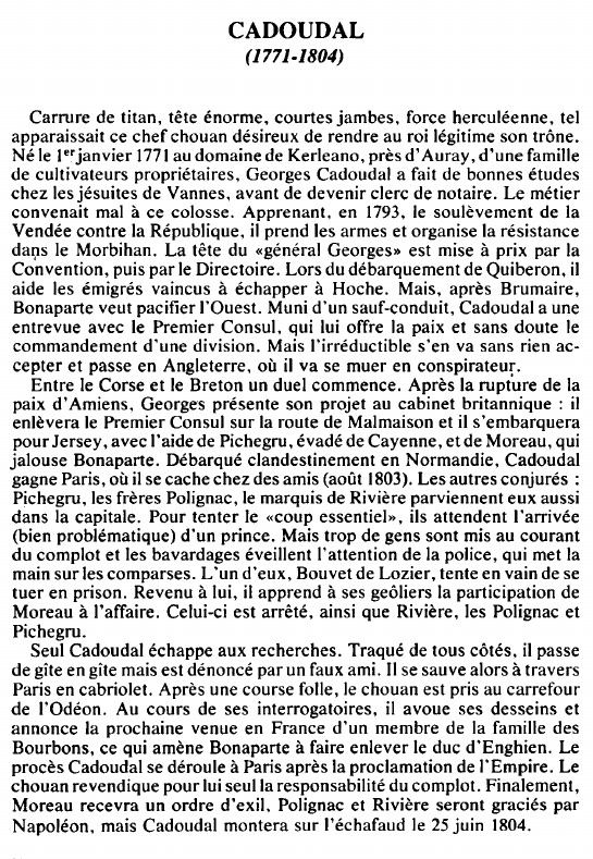 Prévisualisation du document CADOUDAL(1771-1804) - BIOGRAPHIE.