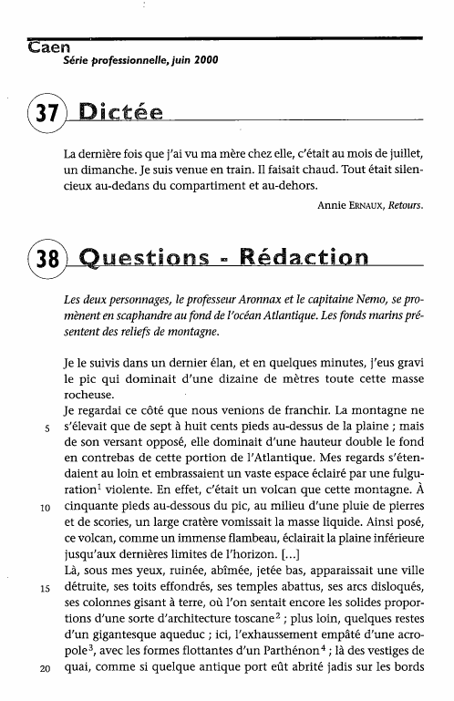 Prévisualisation du document Caen - Série professionnelle, juin 2000