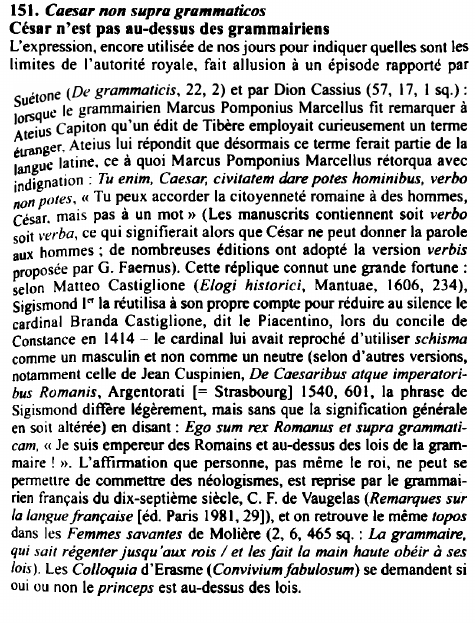 Prévisualisation du document Caesar non supra grammaticos - César n'est pas au-dessus des grammairiens
