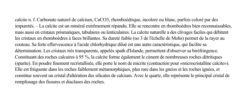 Prévisualisation du document calcite n.