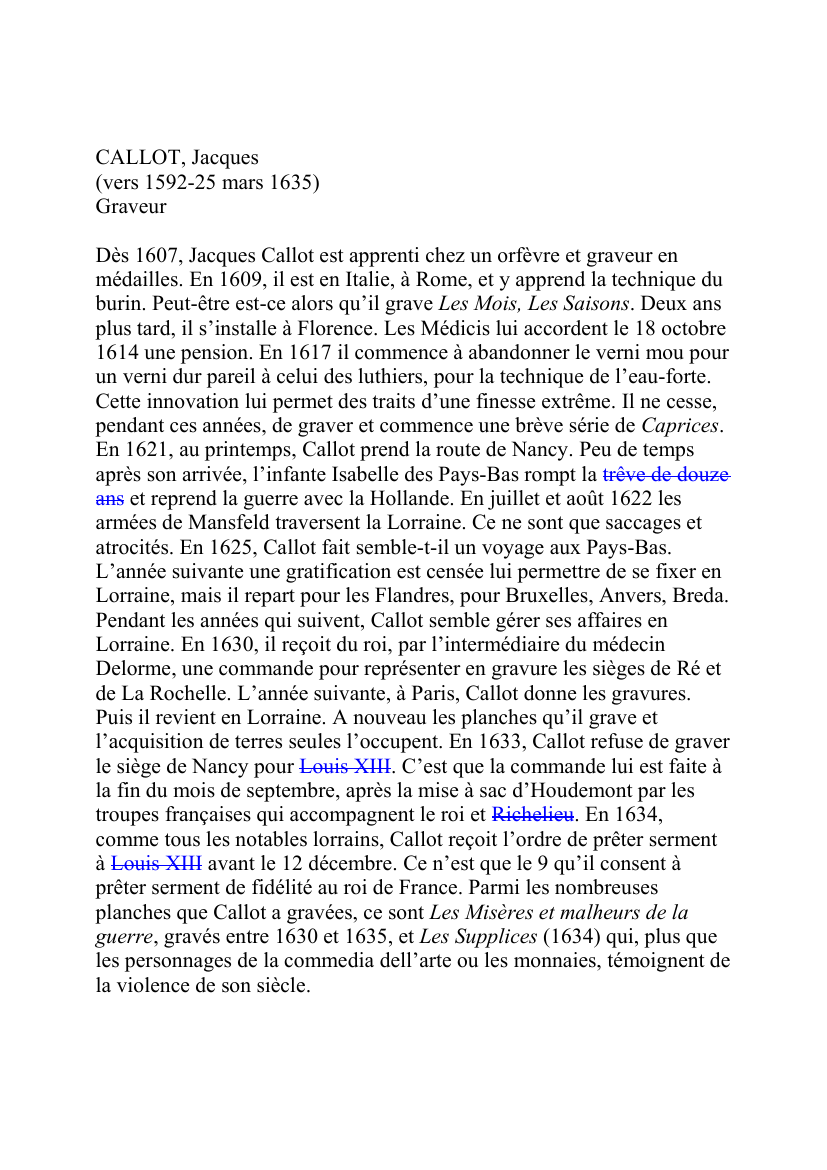 Prévisualisation du document CALLOT, Jacques (vers 1592-25 mars 1635)