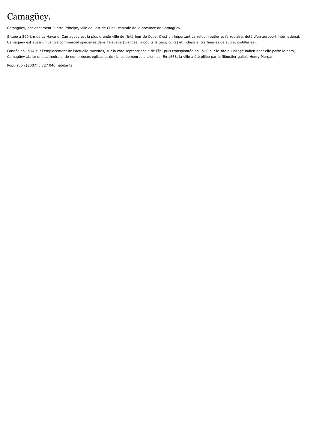Prévisualisation du document Camagüey.