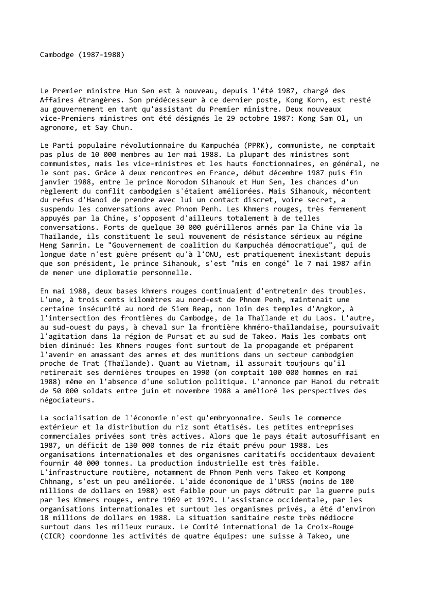 Prévisualisation du document Cambodge (1987-1988)