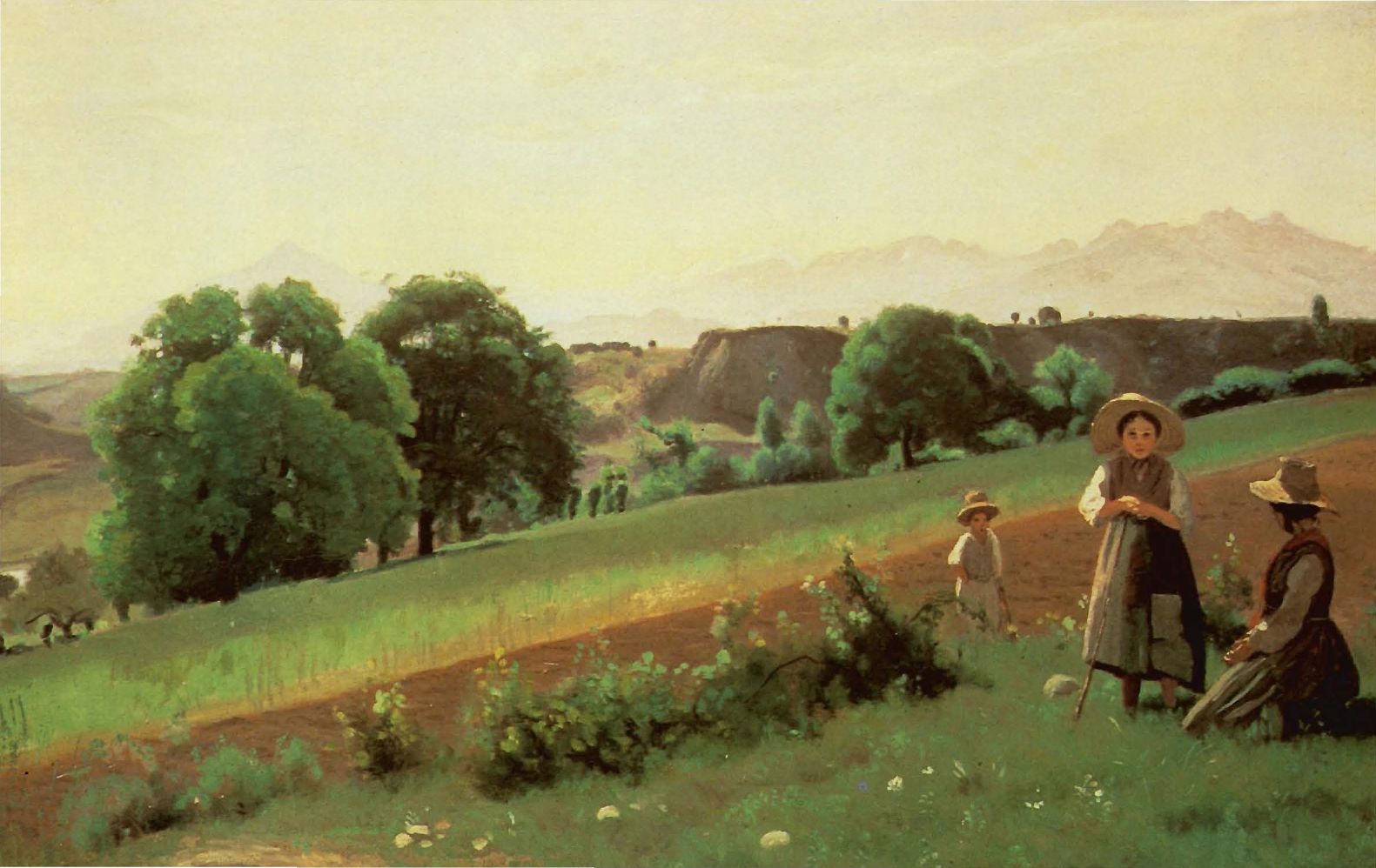 Prévisualisation du document Camille COROT:
PAYSAGE A MORNEX, HAUTE-SAVOIE.