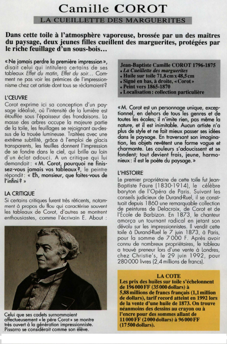 Prévisualisation du document Camille COROT:LA CUEILLETTE DES MARGUERITES.