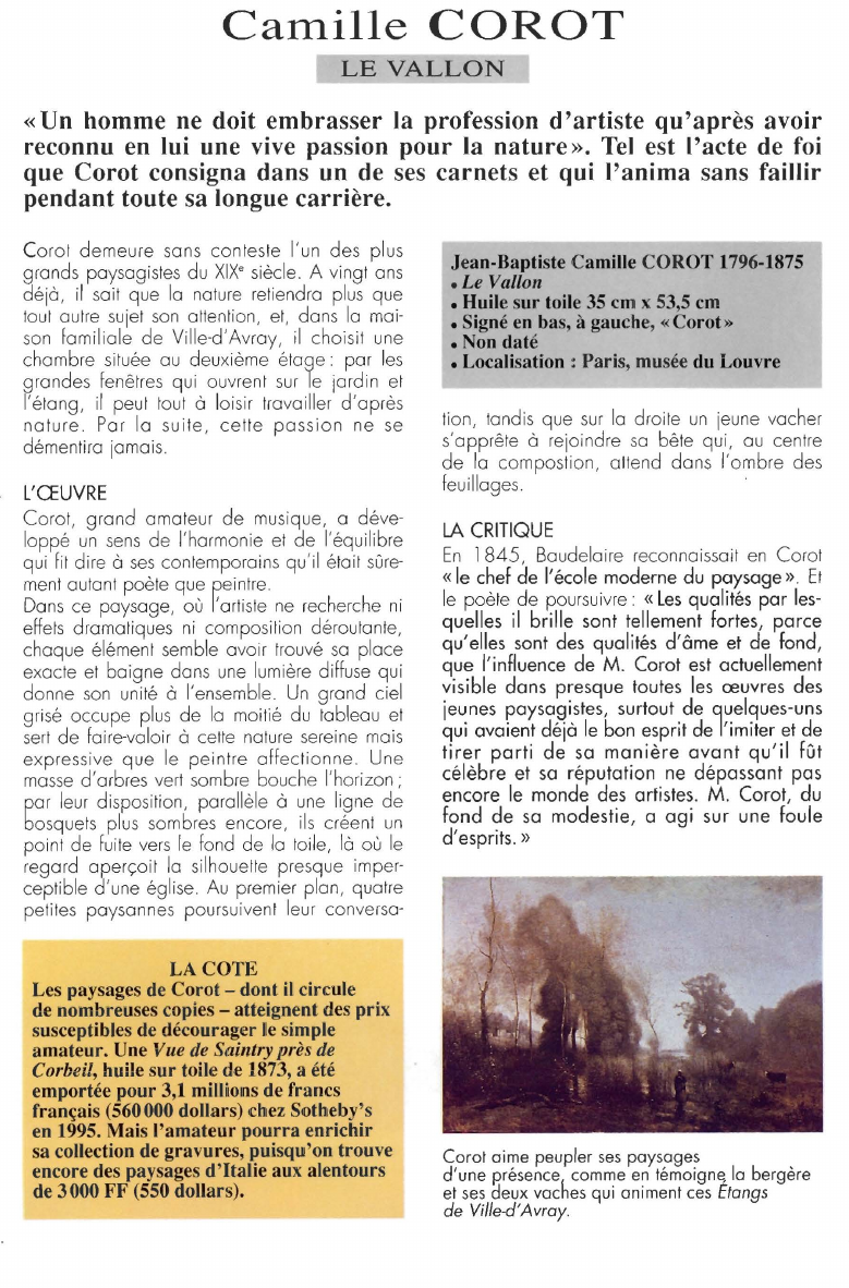 Prévisualisation du document Camille COROT:LE VALLON.