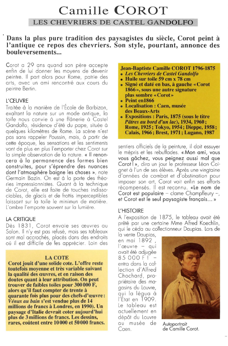 Prévisualisation du document Camille COROT:LES CHEVRIERS DE CASTEL GANDOLFO.