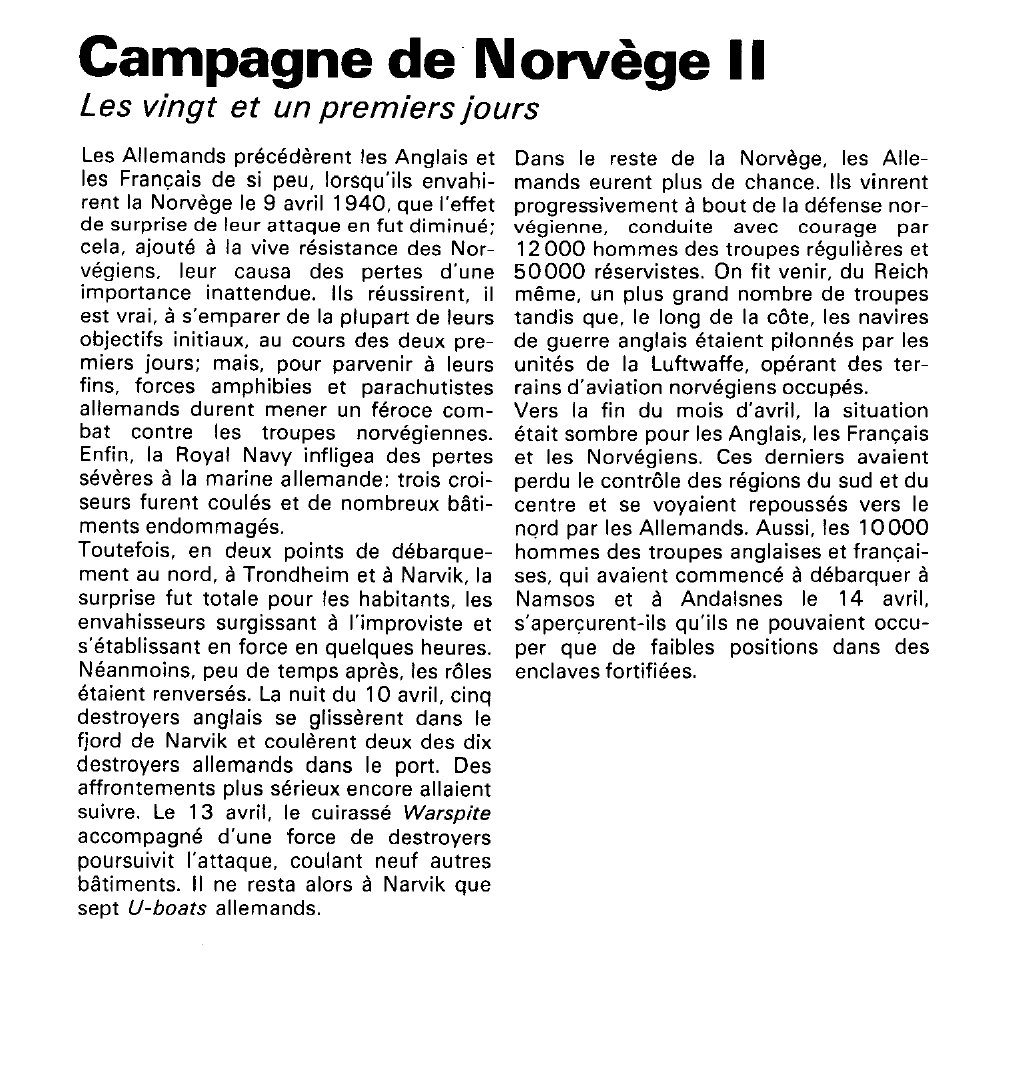 Prévisualisation du document Campagne de Norvège(seconde guerre mondiale).
