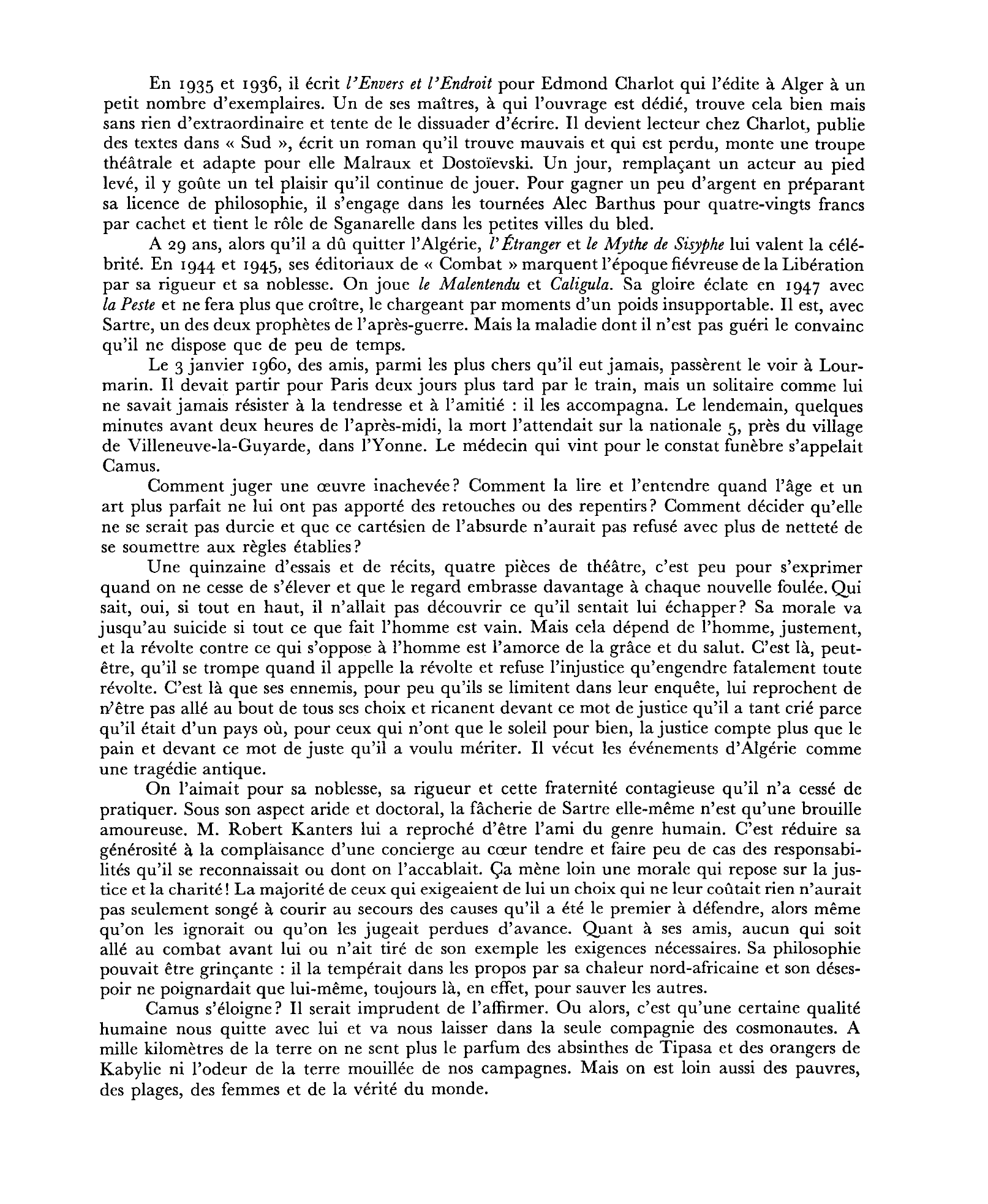 Prévisualisation du document Camus, Albert