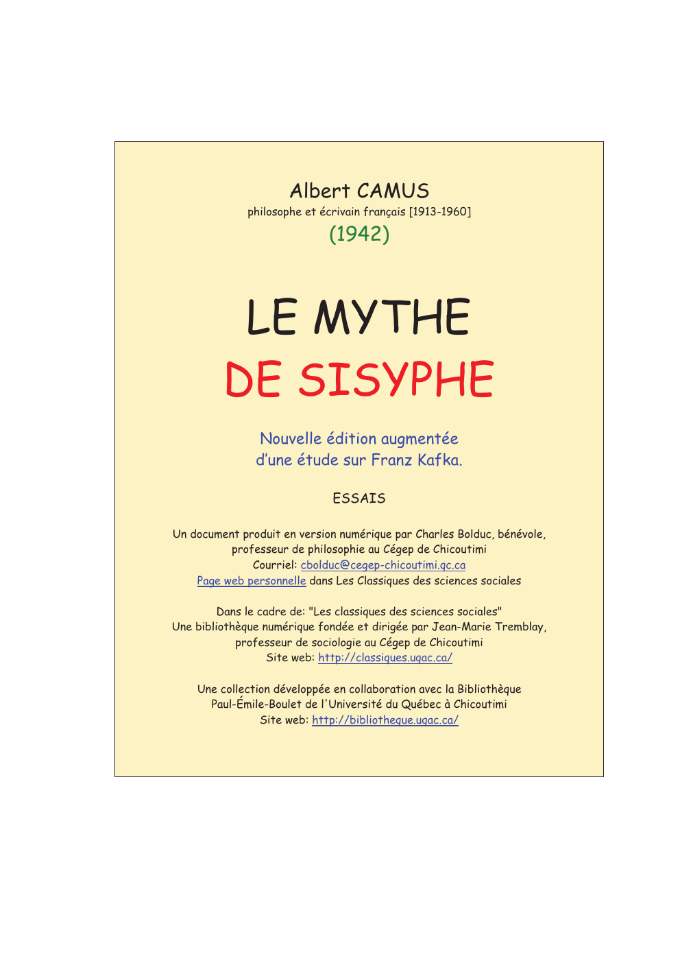 Prévisualisation du document Camus,le mythe de Sisyphe