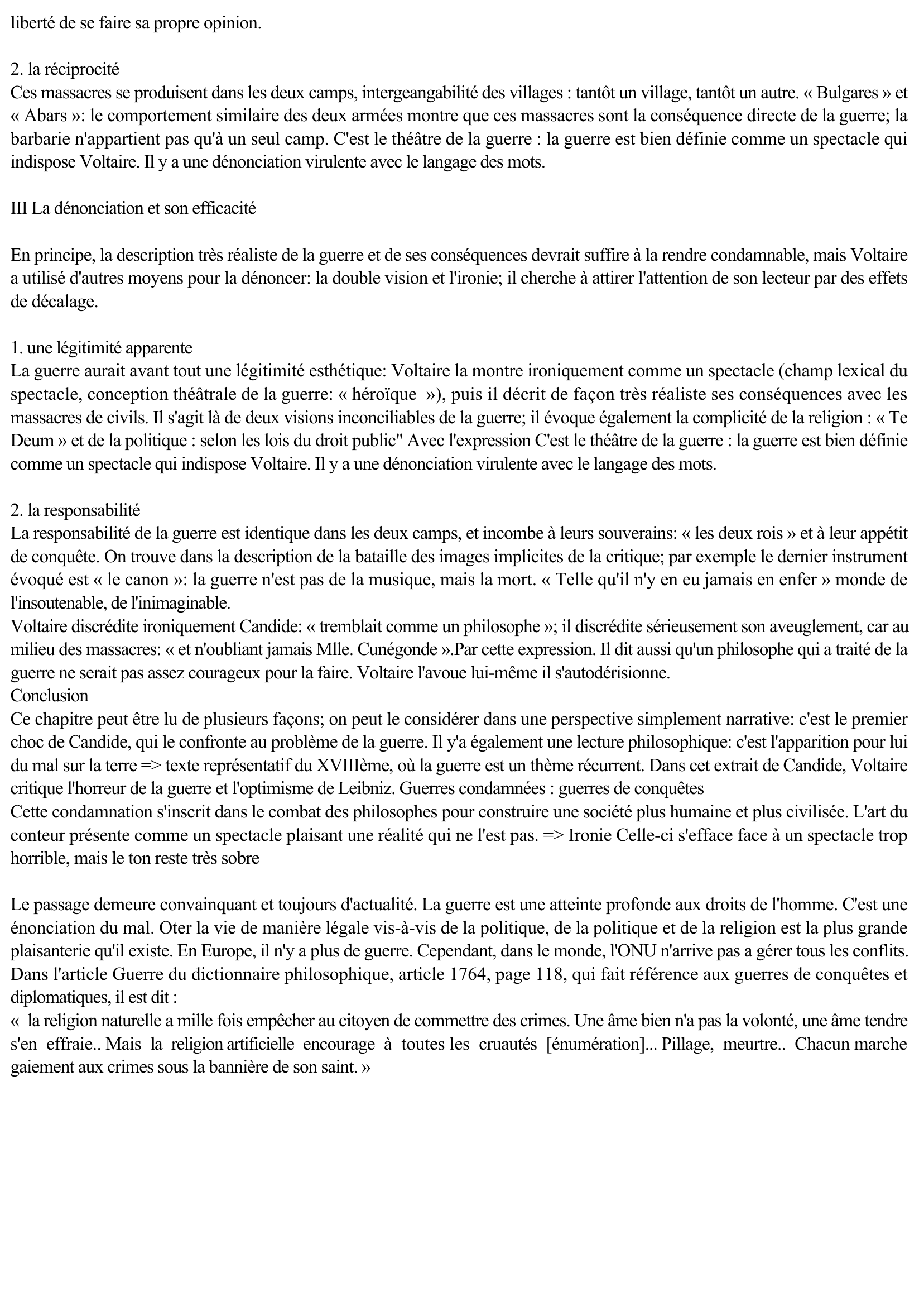 Prévisualisation du document Candide : Chapitre 3 - Voltaire
