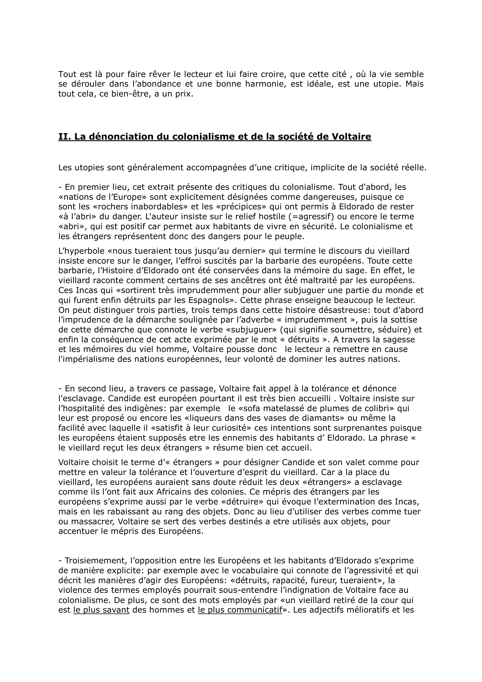 Prévisualisation du document CANDIDE OU L'OPTIMISME, VOLTAIRE, Chap.18 L'Eldorado