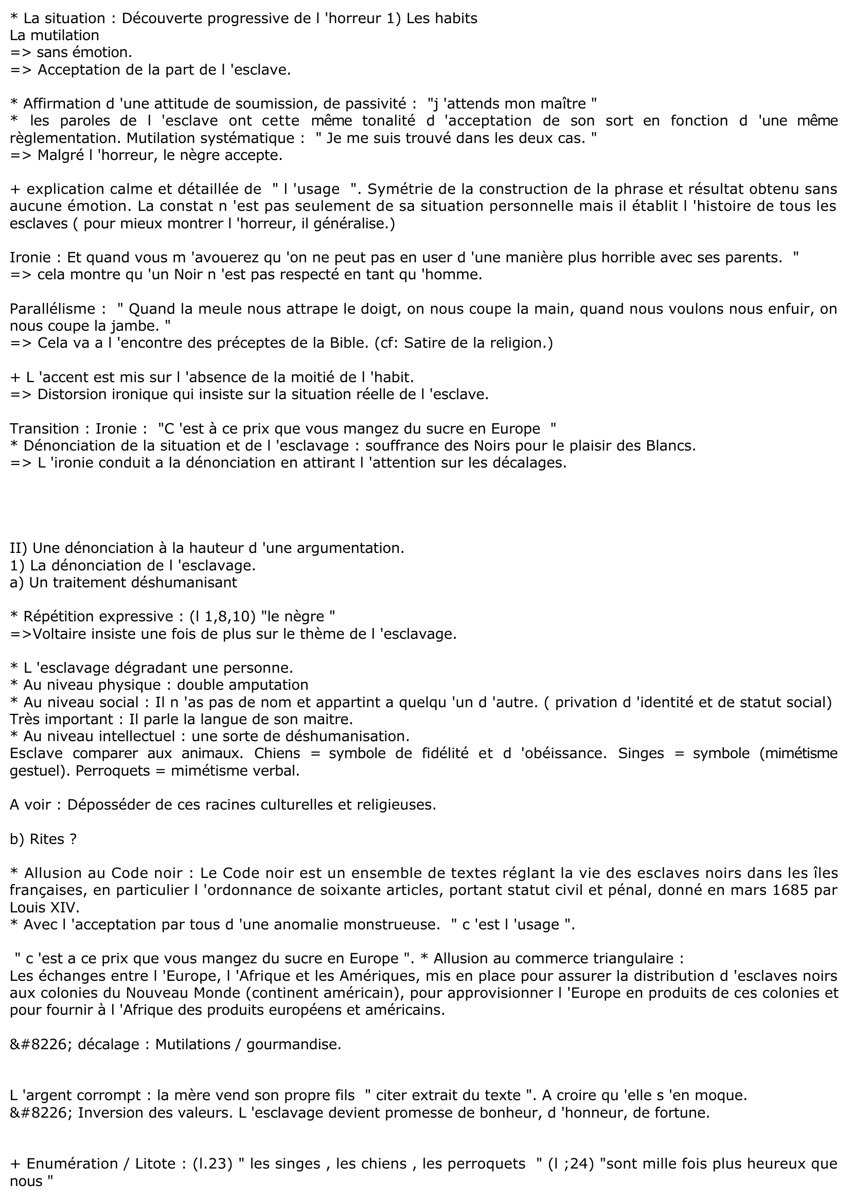 Prévisualisation du document Candide - Voltaire - Chapitre 19 - Lecture Analytique