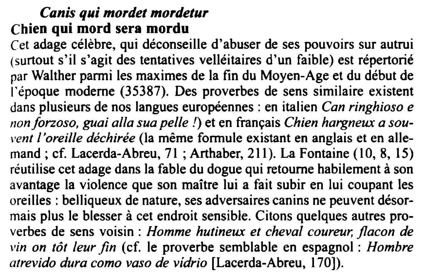 Prévisualisation du document Canis qui mordet mordetur