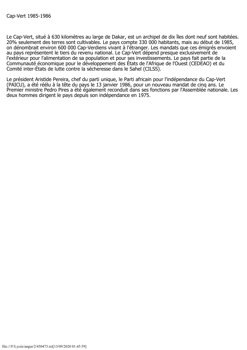 Prévisualisation du document Cap-Vert (1985-1986)