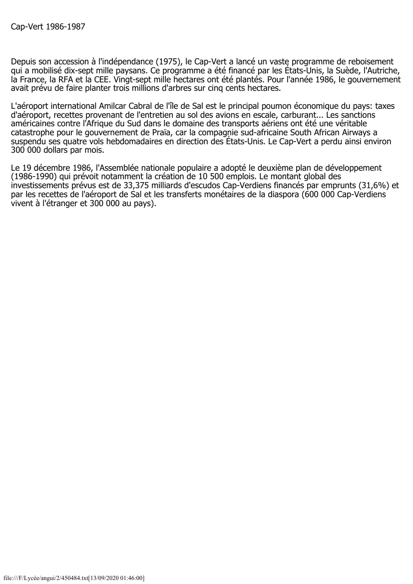 Prévisualisation du document Cap-Vert (1986-1987)
