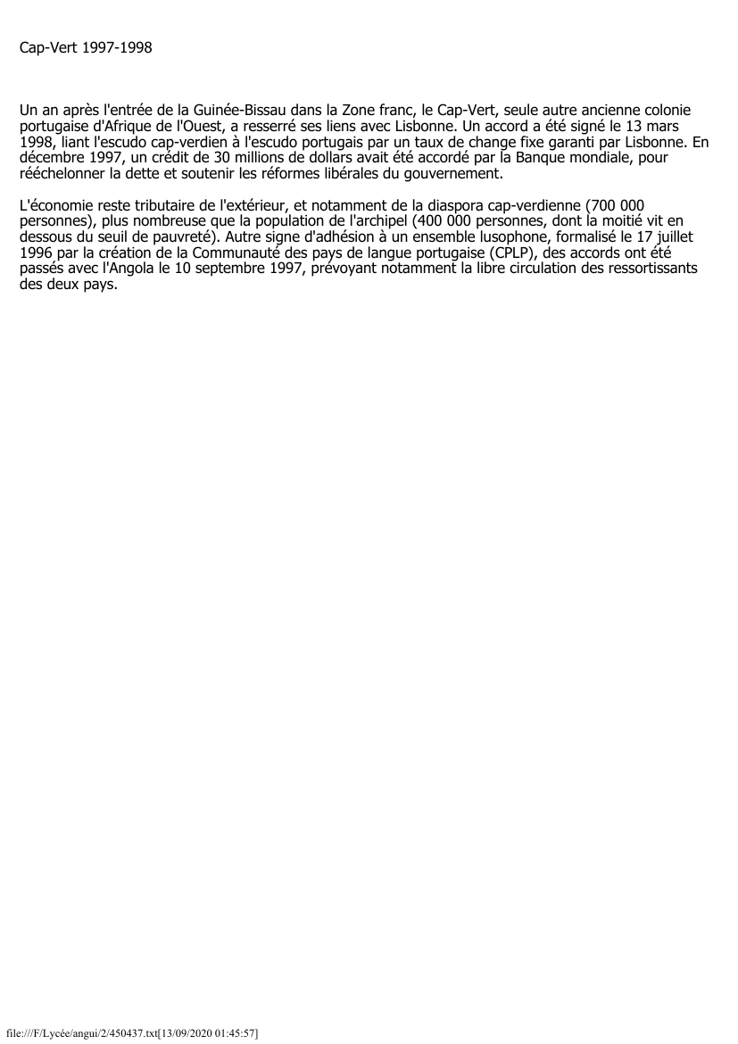 Prévisualisation du document Cap-Vert (1997-1998)