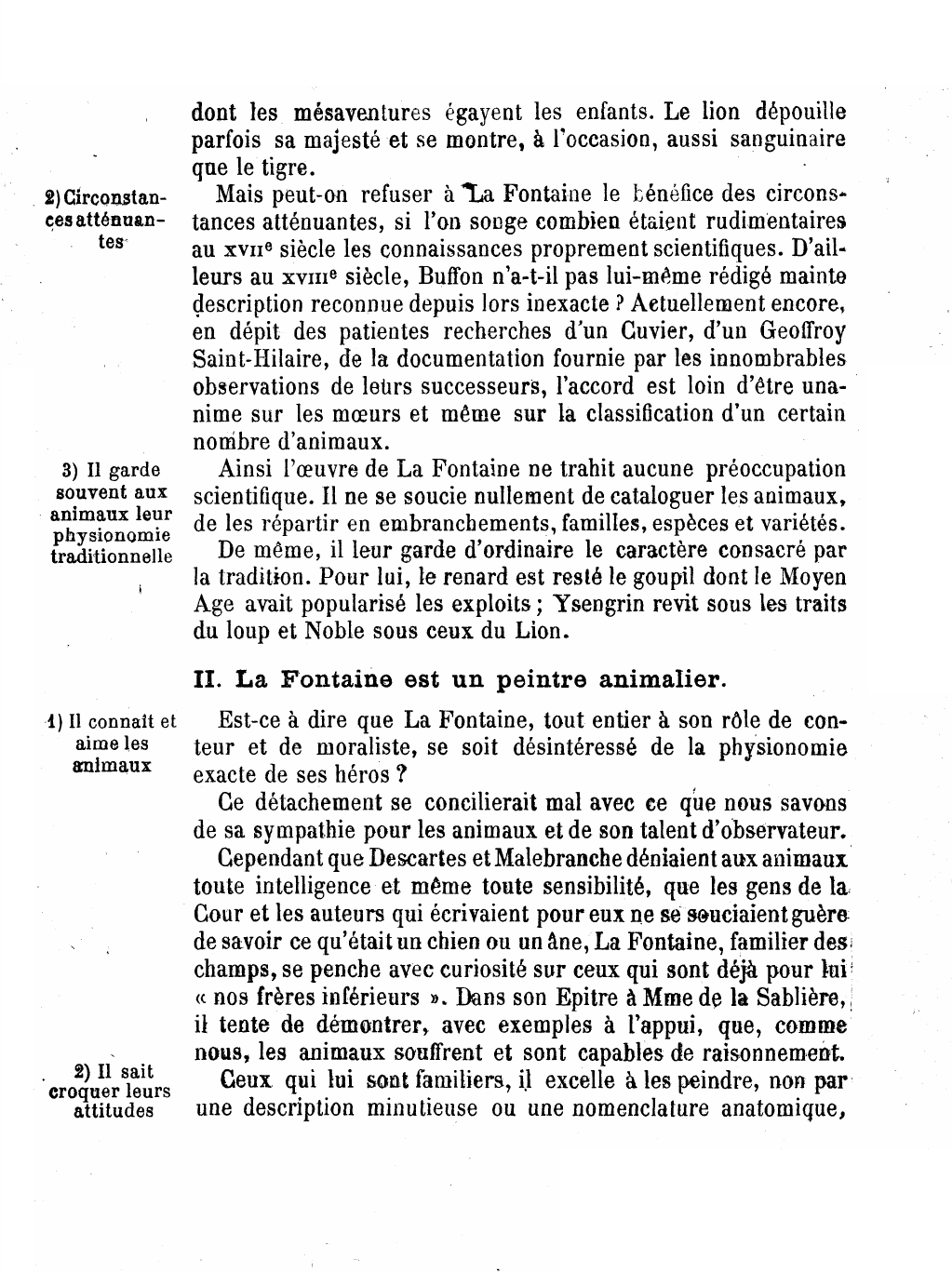 Prévisualisation du document Caractère des animaux dans les Fables de La Fontaine